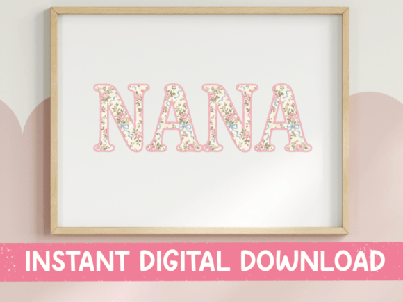Coquette Floral Nana SVG PNG