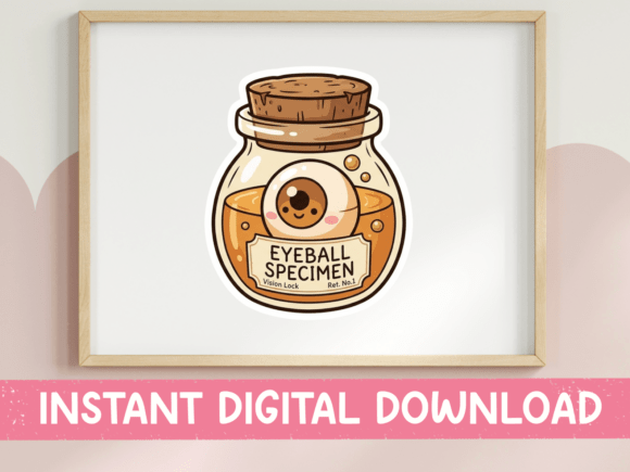 Eyeball Specimen Jar Graphics for T-Shirt Designs
