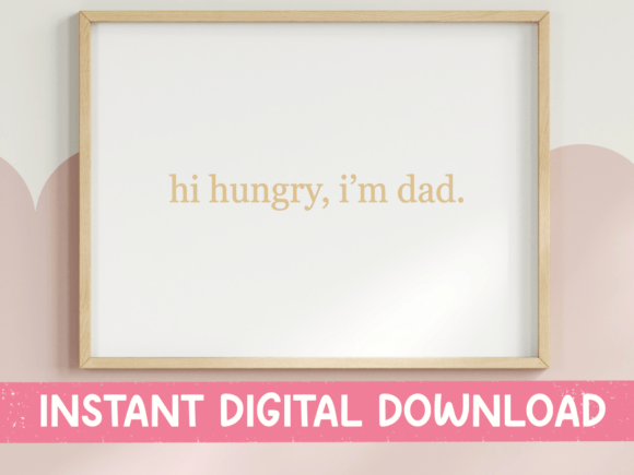 Hi Hungry Im Dad Gold SVG PNG: Graphics & T-Shirt Designs