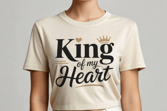 King of My Heart PNG: Graphics for T-Shirt Designs