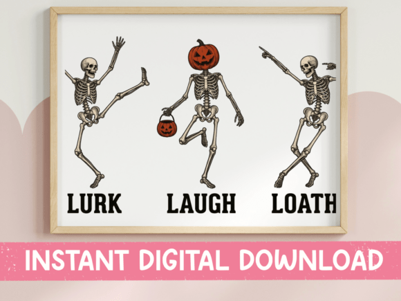 Lurk Laugh Loath Skeleton Halloween SVG: Embroidery Review