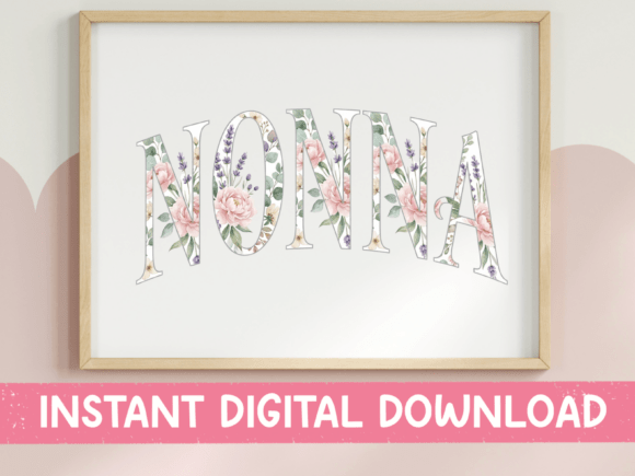 Nonna Floral Arched SVG: Essential Graphics for T-Shirt Designs