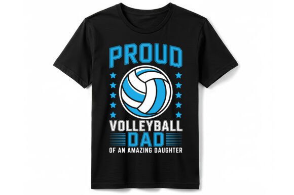 Proud Volleyball Dad T-Shirt Graphics & Design Review