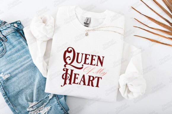 Queen of My Heart Elegant Wedding SVG