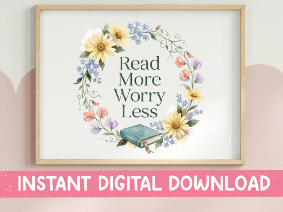 Read More Worry Less Floral Book Wreath Review