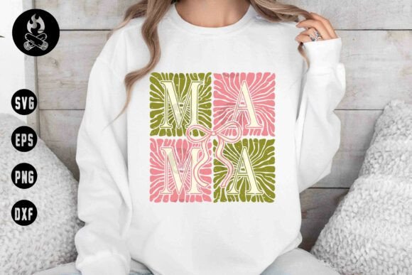Retro Burst MAMA SVG: Groovy Graphics for T-Shirt Designs