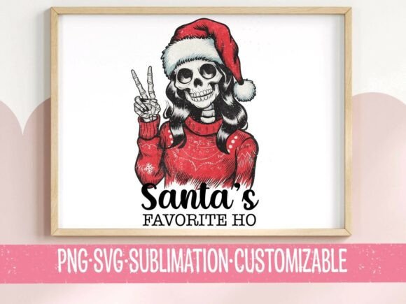 Santa’s Favorite Ho Skeleton SVG Graphics T-Shirt Designs