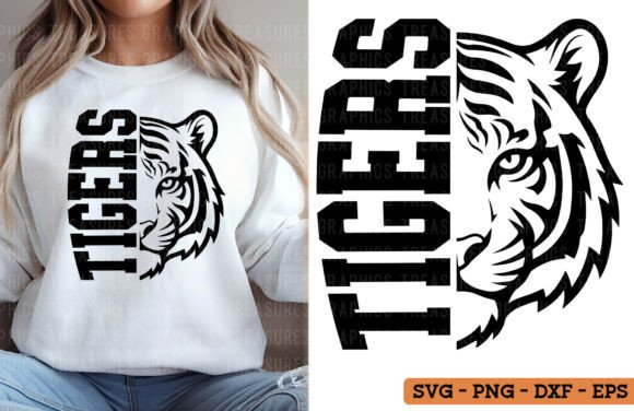 Tigers Mascot Football Baseball Graphics & T-Shirt Designs