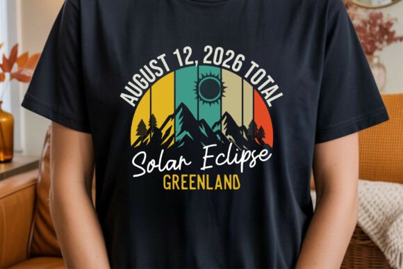 Total Solar Eclipse Greenland 2026 SVG Review: Graphics & T-Shirts