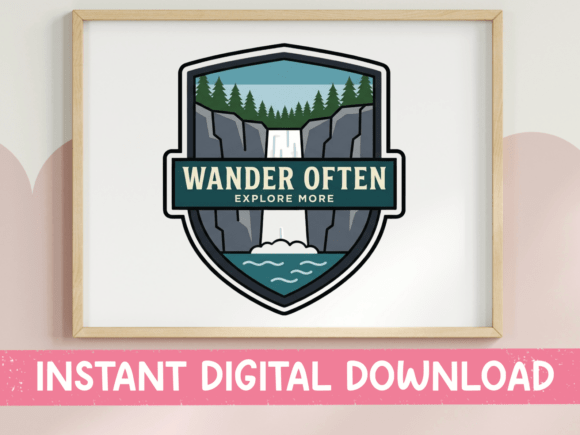 Wander Often Explore More: Outdoor Badge Graphics